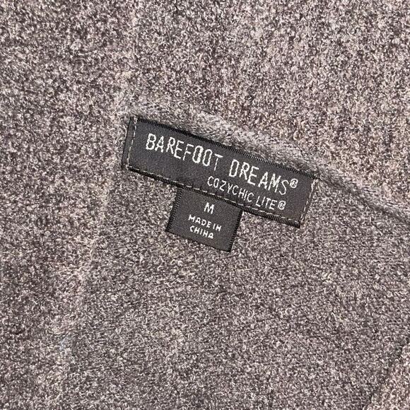 Barefoot Dreams CozyChic Lite Cardigan Medium Feather Soft Open Front Pockets - Picture 3 of 7